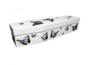 Cardboard coffin - Blue Butterflies - 3592