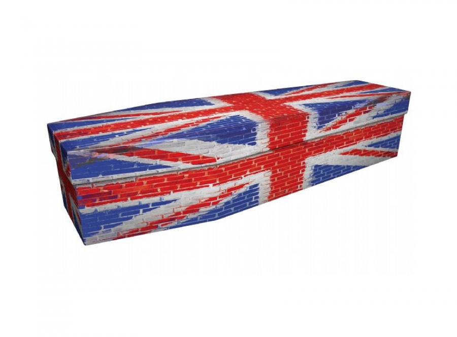 Cardboard coffin - Brick Union Jack - 3994