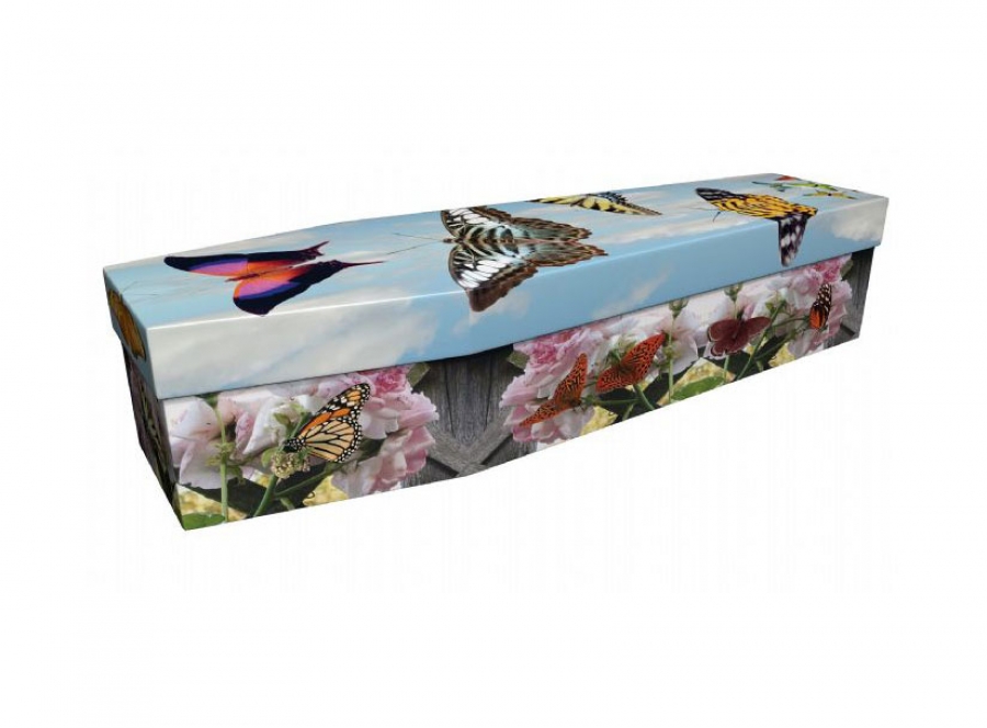Cardboard coffin - Butterfly - 3683