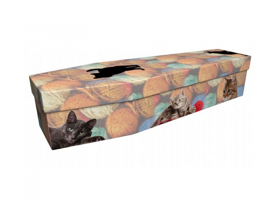 Cardboard coffin - Cats - 3965
