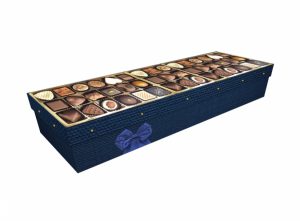 Cardboard coffin - Chocolate Box 2 SQ Casket - 3650
