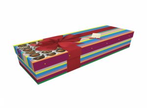 Cardboard coffin - Chocolate Box SQ Casket - 3743
