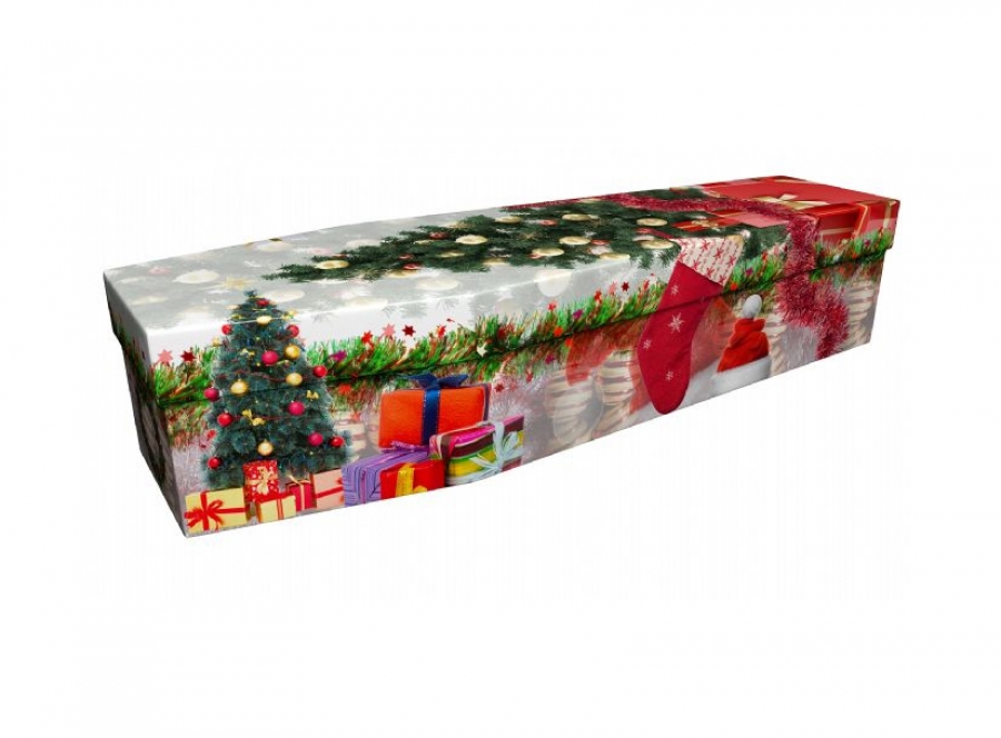 Cardboard coffin - Christmas scene - 3629