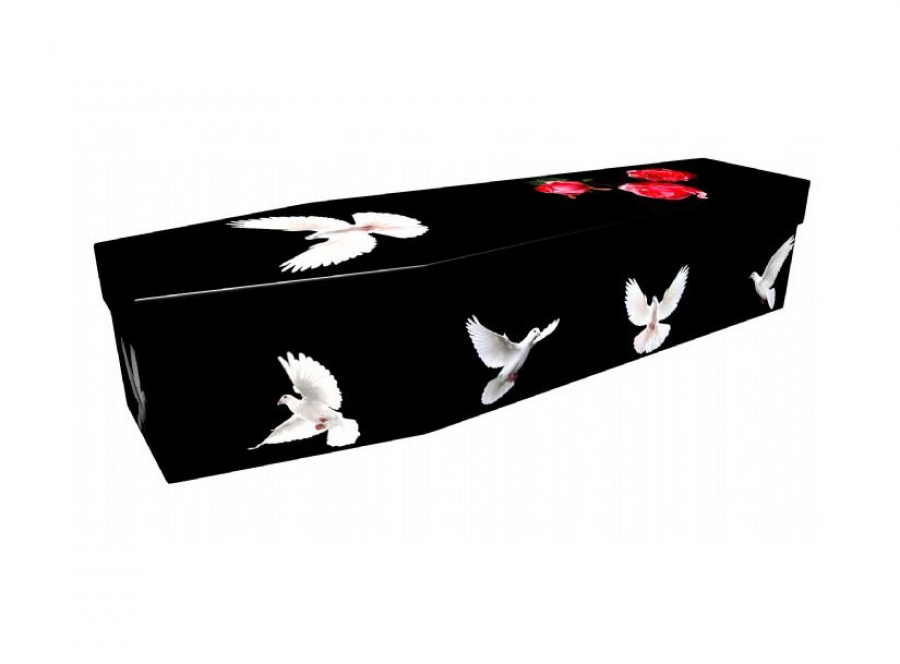 Cardboard coffin - Doves - 3761