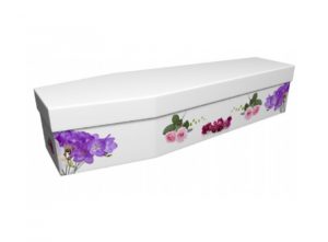 Cardboard coffin - Freesias and Roses - 3932