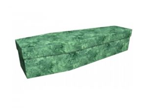 Cardboard coffin - Green marble - 3679