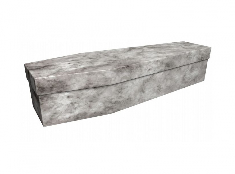 Cardboard coffin - Grey marble - 3671