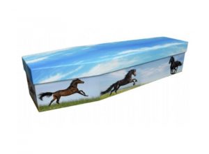 Cardboard coffin - Horses - 3926