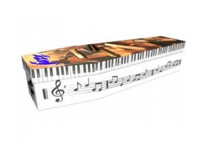 Cardboard coffin - Jazz and piano keys - 3771