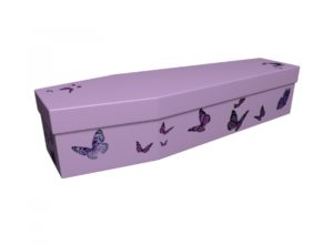 Cardboard coffin - Lilac Butterflies - 3717