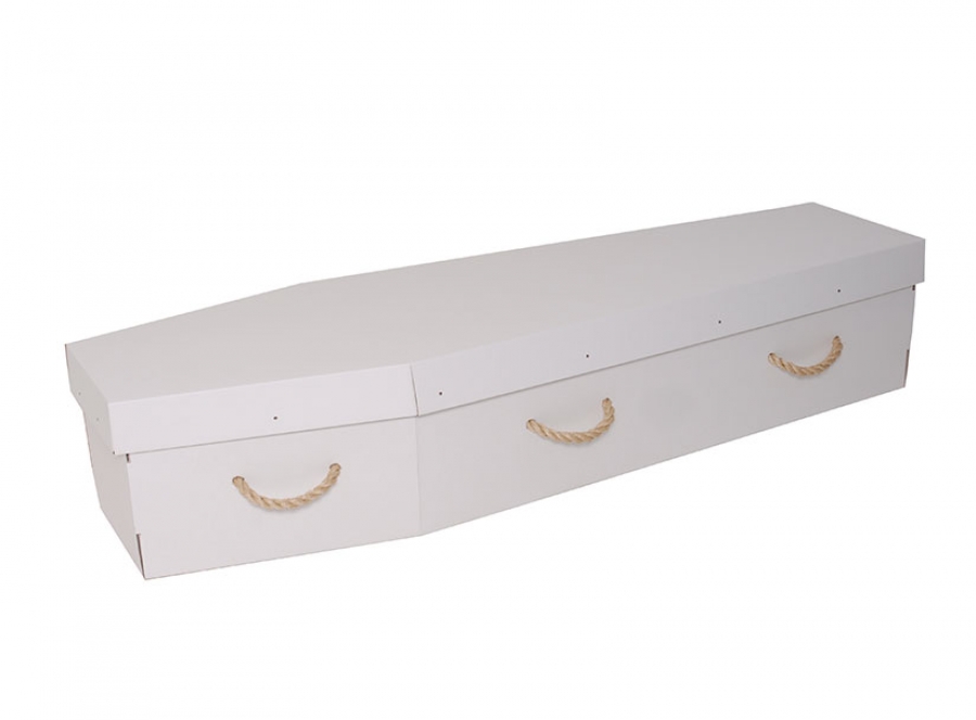 Cardboard coffin - Lily white - 3697