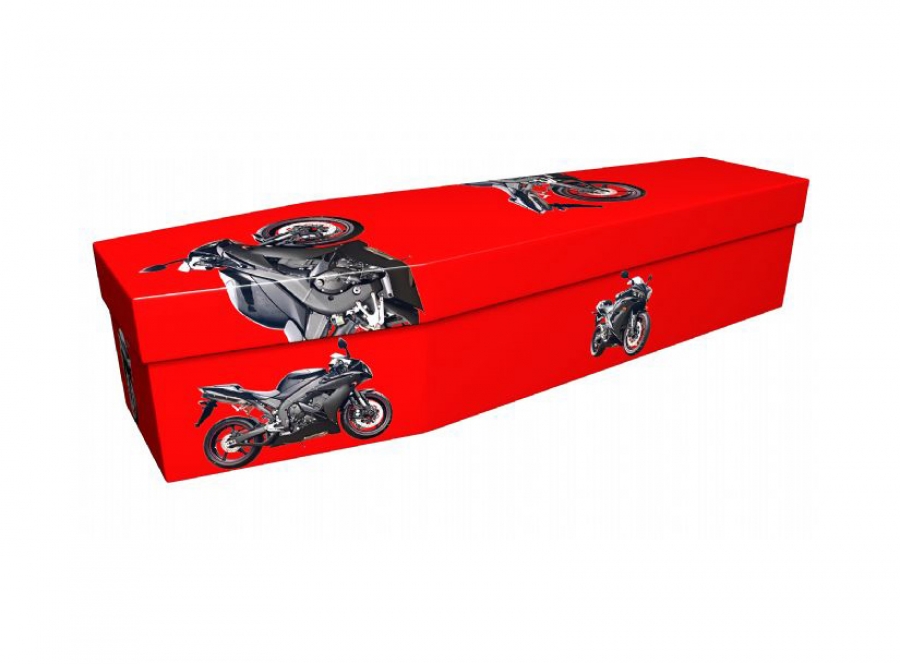 Cardboard coffin - Motorbike - 3824