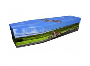 Cardboard coffin - Motorbike ride - 3637