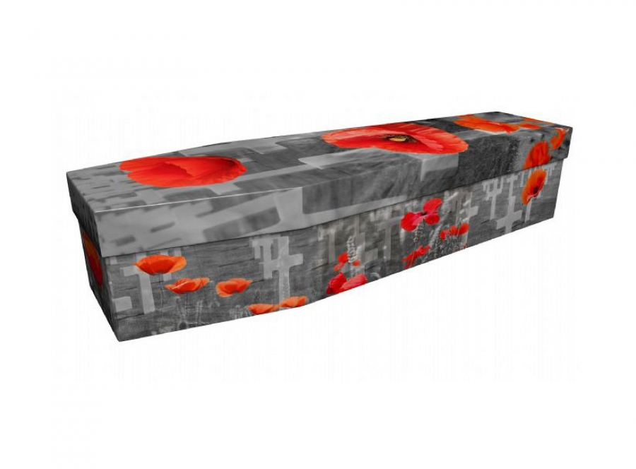Cardboard coffin - Poppy Remembrance - 3952