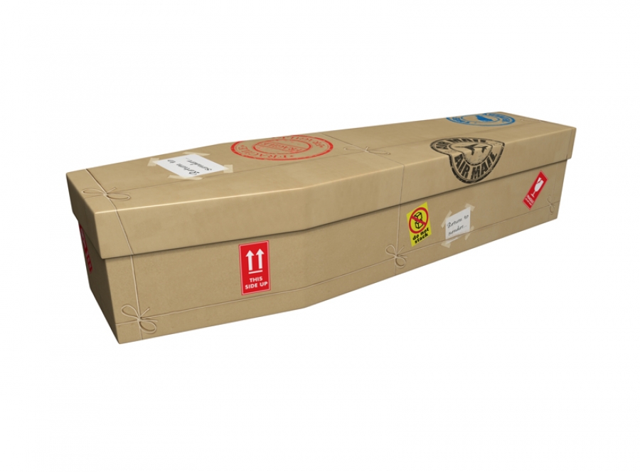 Cardboard coffin - Return to Sender Stickers - 3848