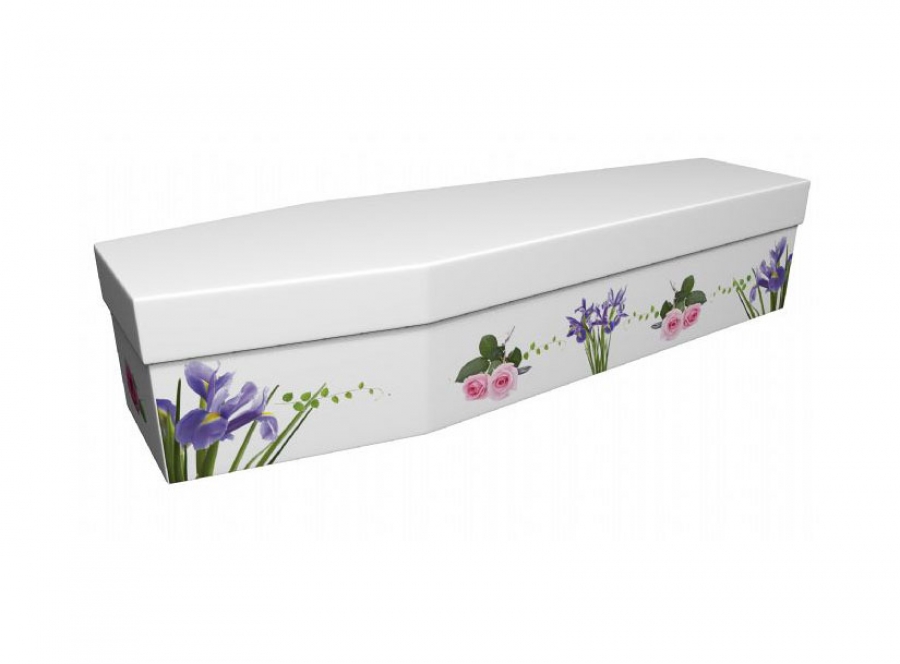 Cardboard coffin - Rose and Iris - 3892
