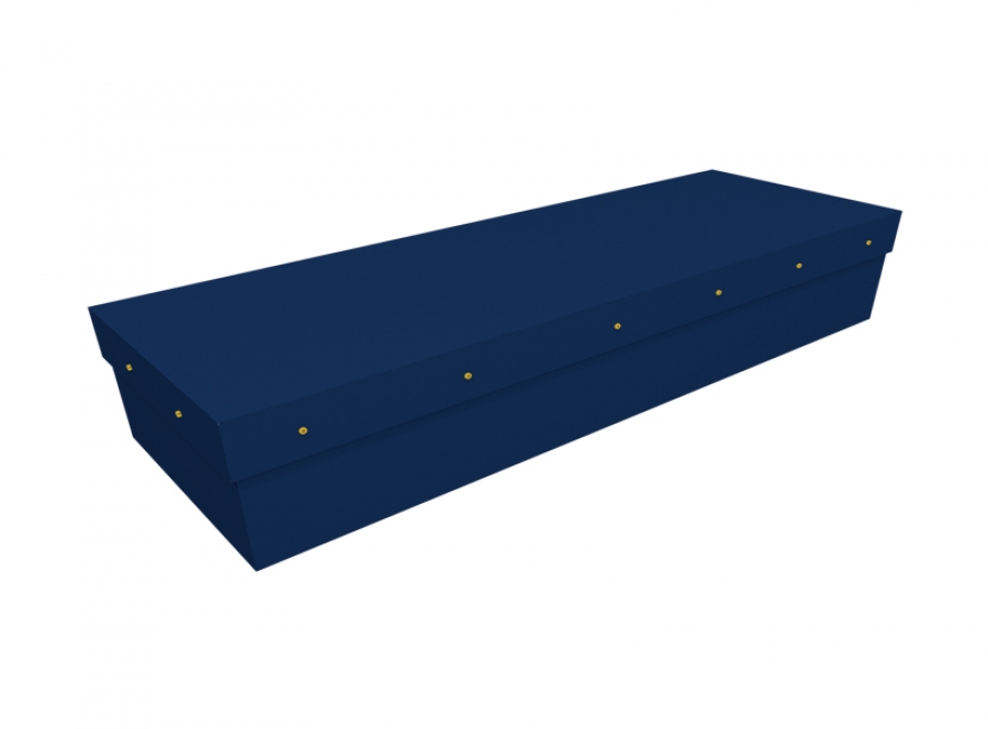 Cardboard coffin - Royal blue SQ Casket (CR-11) - 3821