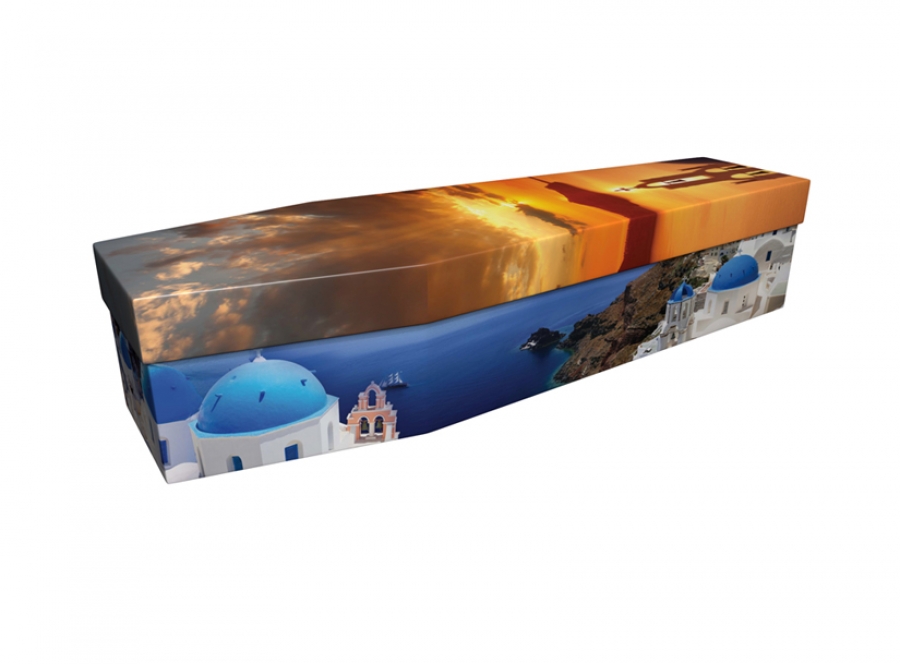 Cardboard coffin - Santorini Greek Island - 3609