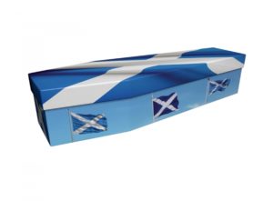 Cardboard coffin - Scottish Flag - 3608