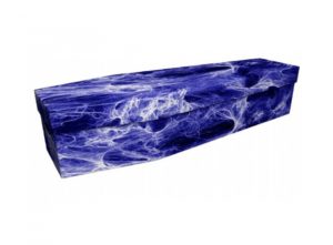 Cardboard coffin - Smoke effect blue - 3901