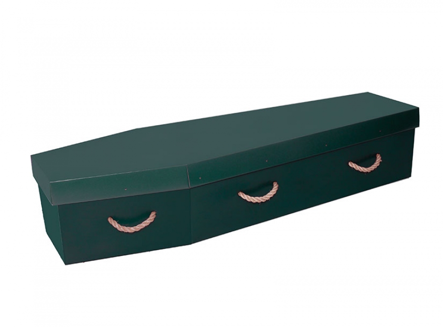 Cardboard coffin - Woodland green - 3715