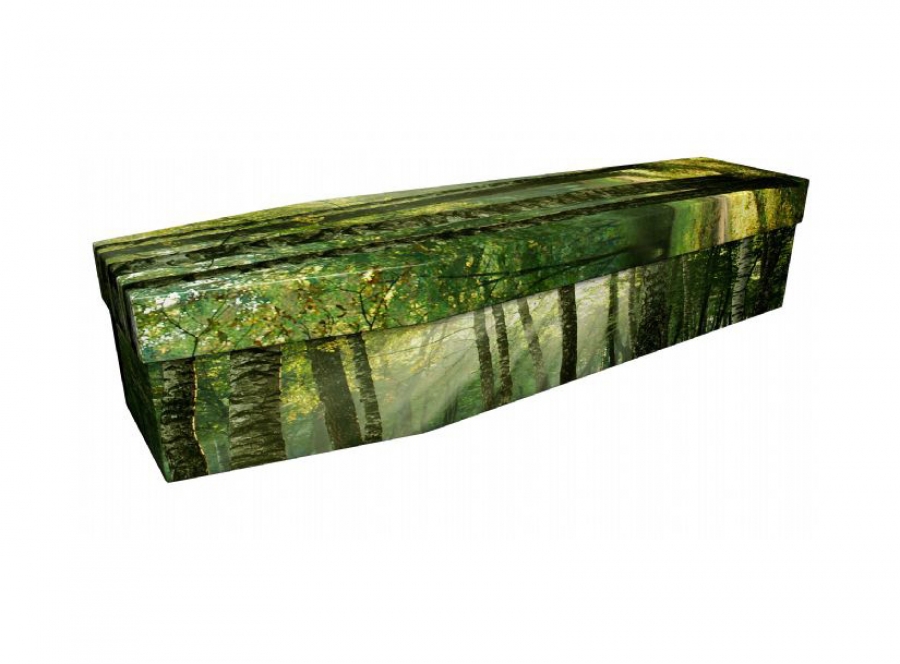 Cardboard coffin - Woodland scene - 3929