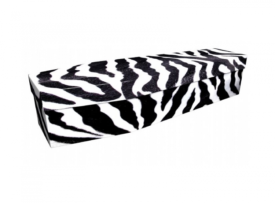 Cardboard coffin - Zebra stripes - 3812