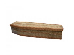 Wicker coffin (Adult) - Juniper - Traditional Cornskin + Willow - 5001