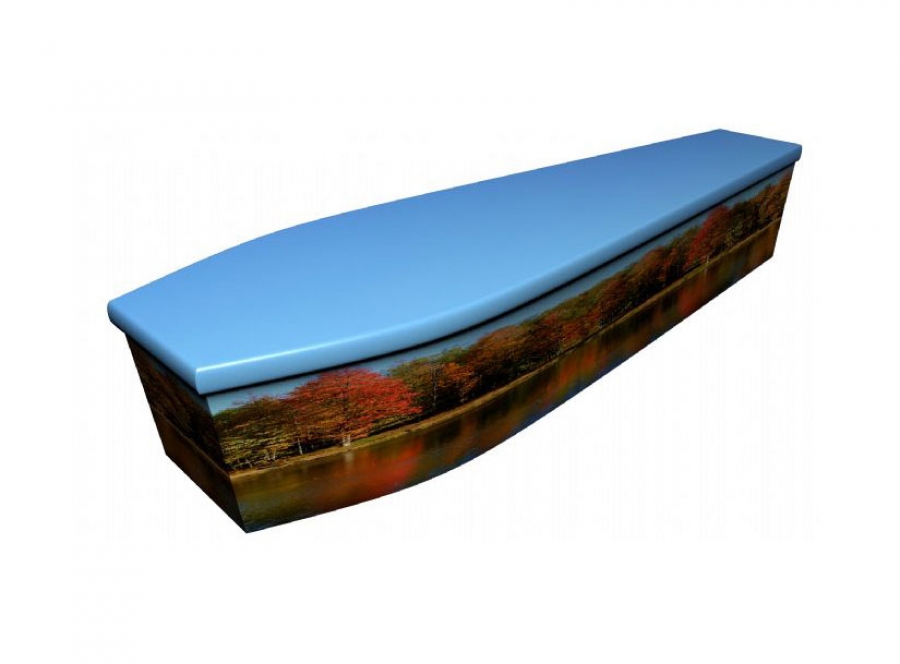 Wooden coffin - Autumn scene - 4041