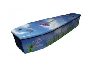 Wooden coffin - Bluebell Butterflies - 4161