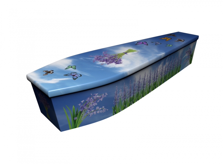 Wooden coffin - Bluebell Butterflies - 4161