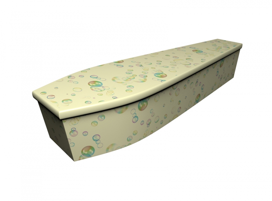 Wooden coffin - Bubbles - 4165