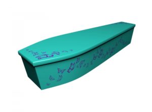 Wooden coffin - Butterfly Silhouette - 4166