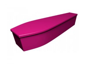Wooden coffin - Cerise pink - 4139