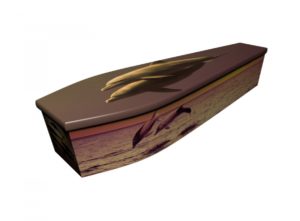 Wooden coffin - Dolphin Sunset - 4178