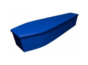 Wooden coffin - Electric blue - 4143