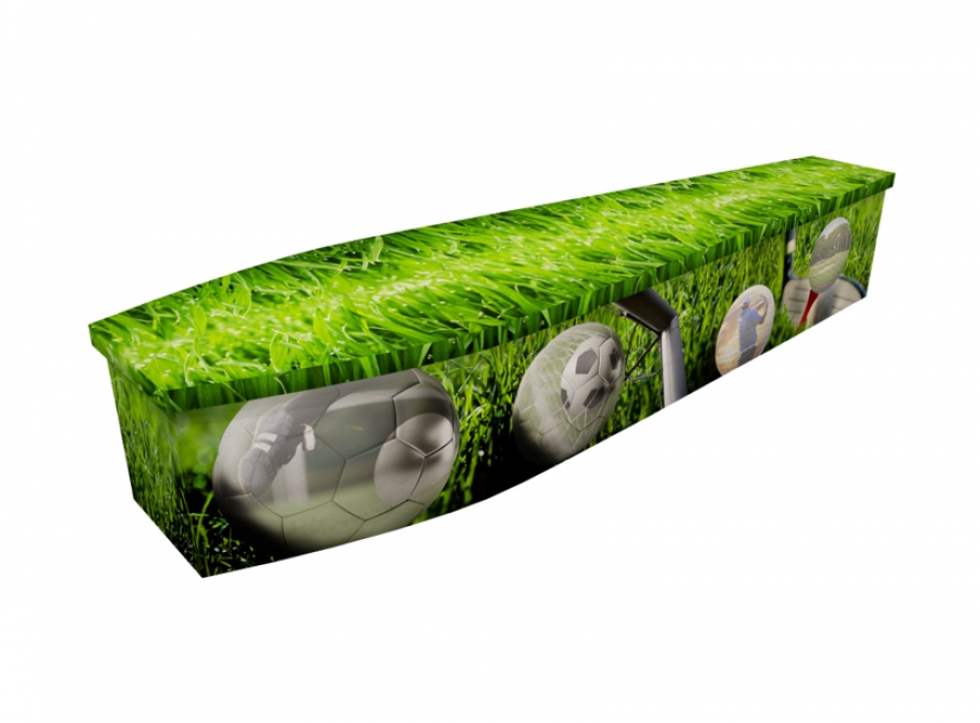 Wooden coffin - Golf & Football - 4281