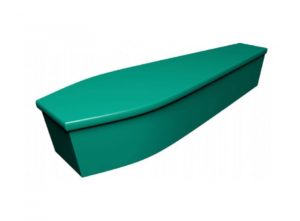Wooden coffin - Green (CR-26) - 4053