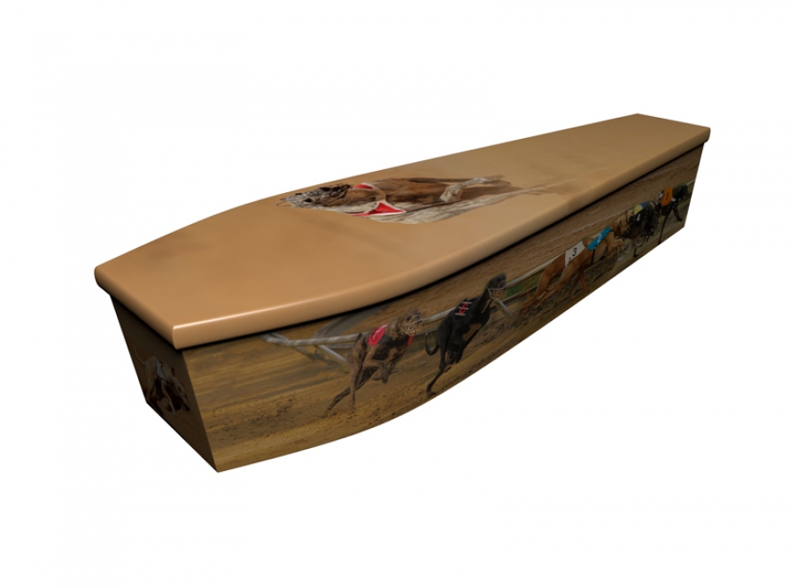 Wooden coffin - Greyhounds - 4189
