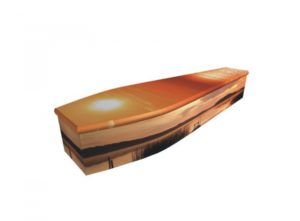 Wooden coffin - Lakeside sunset - 4011