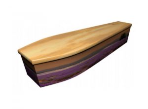 Wooden coffin - Lavender sunset - 4144