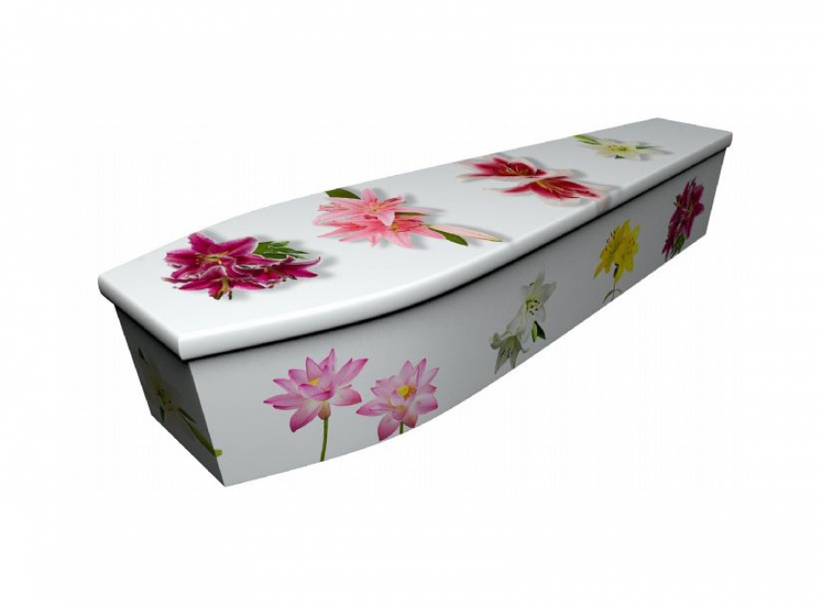 Wooden coffin - Lily - 4043