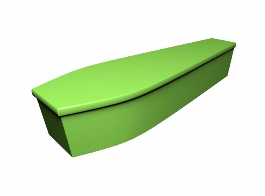 Wooden coffin - Lime green (CR-12) - 4058