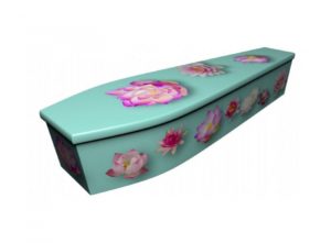 Wooden coffin - Lotus flower - 4097