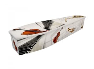 Wooden coffin - Musical instruments with bass - 4099