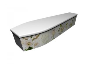 Wooden coffin - Oriental Lily - 4214