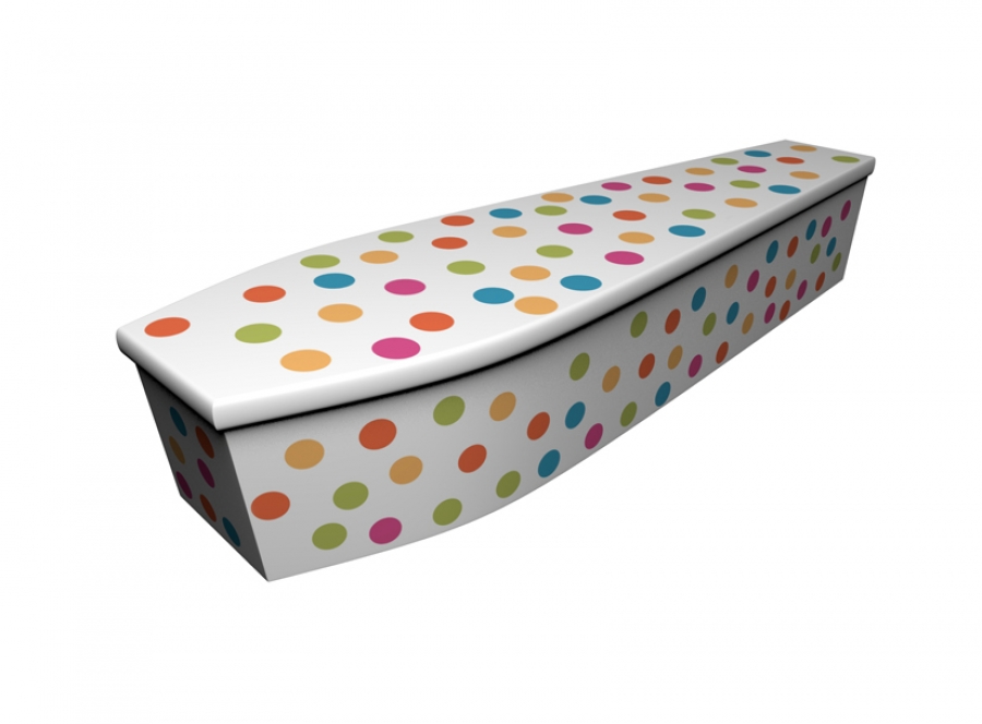 Wooden coffin - Polka Dot - 4218