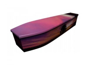Wooden coffin - Purple sky - 4022