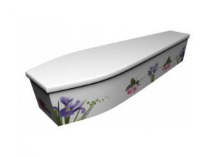 Wooden coffin - Rose & Iris - 4001