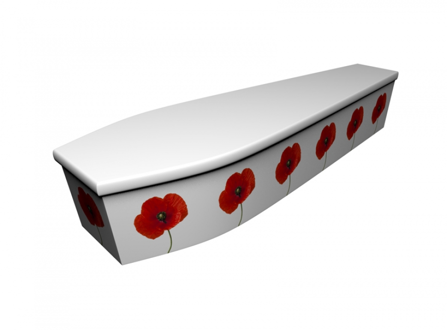 Wooden coffin - Single Poppy - 4239